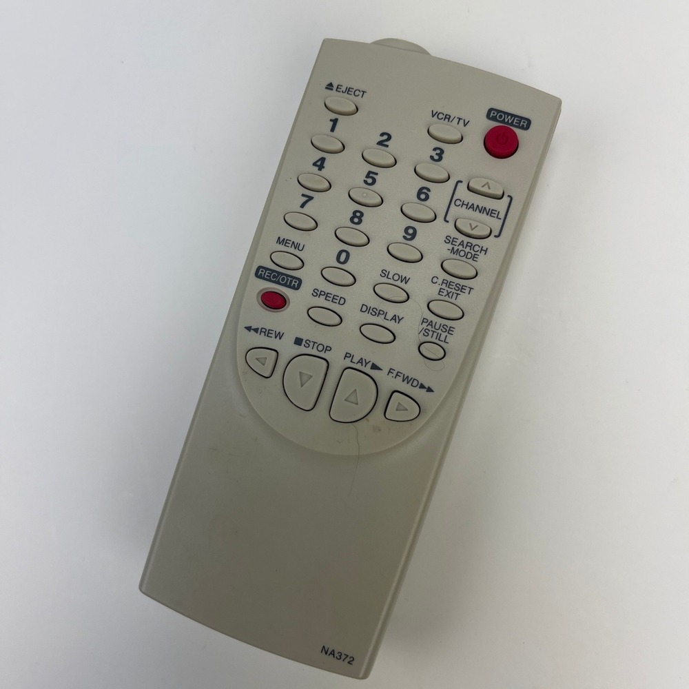 Emerson Sylvania Funai NA372 VCR TV Remote Control Gray Replacement EUC